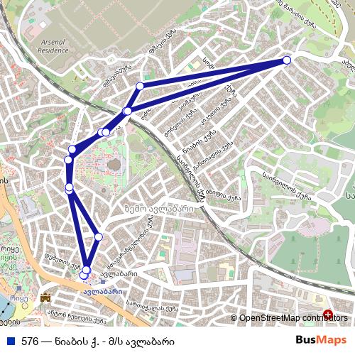 576 bus Line Map
