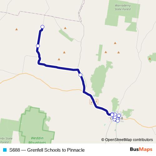 S688 bus Line Map