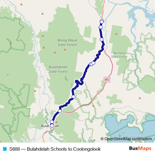 S688 bus Line Map