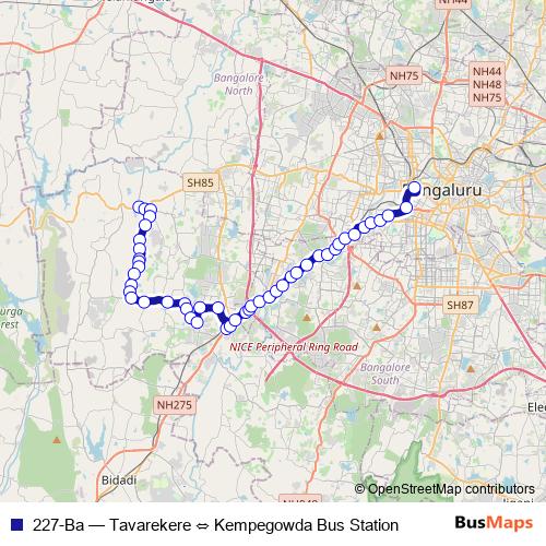 227-Ba bus Line Map