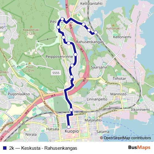2k bus Line Map
