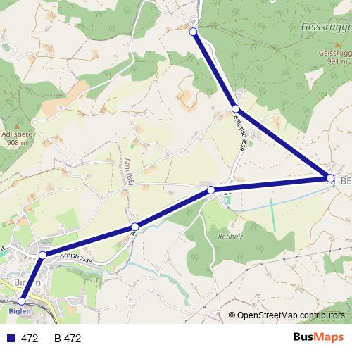 472 bus Line Map