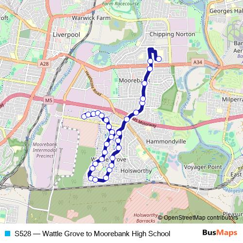 S528 bus Line Map