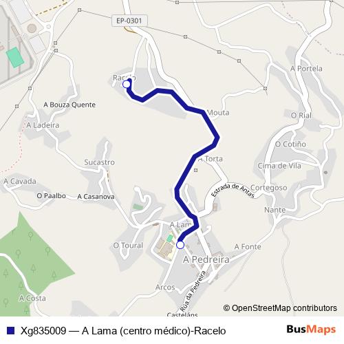 Xg835009 bus Line Map