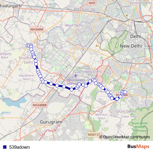539adown bus Line Map
