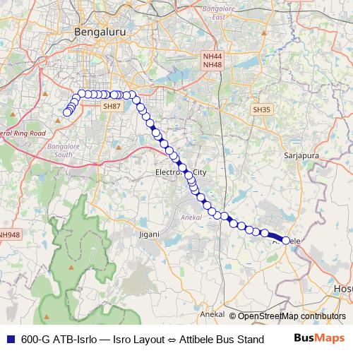 600-G ATB-Isrlo bus Line Map