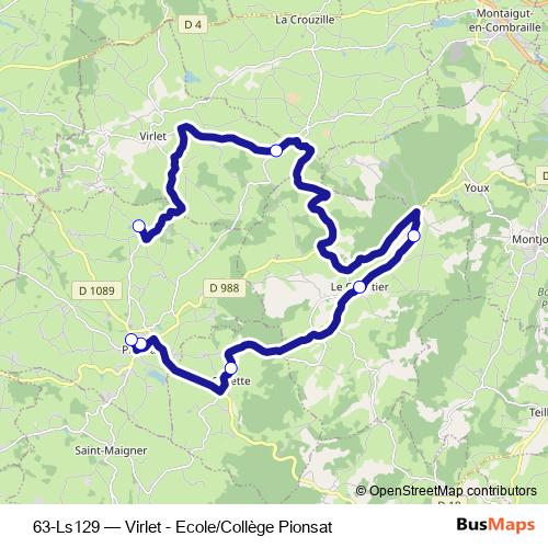 63-Ls129 bus Line Map