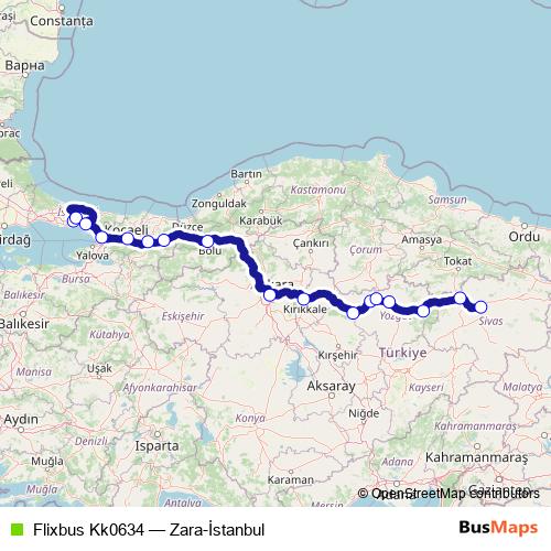 Flixbus Kk0634 bus Line Map