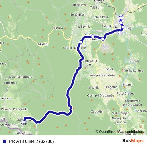 PR A18 0384 2 (62730) bus Line Map