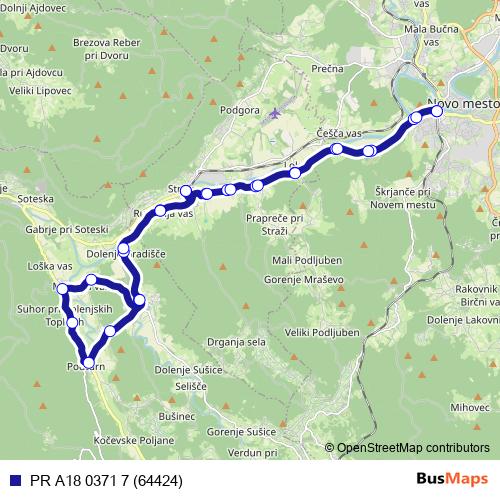 PR A18 0371 7 (64424) bus Line Map