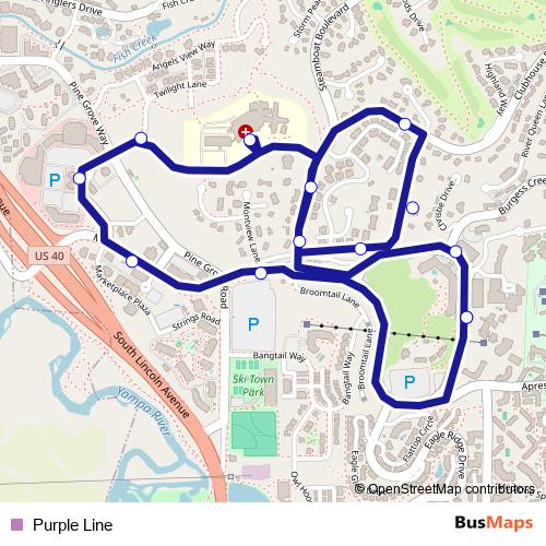 Purple Line bus Line Map