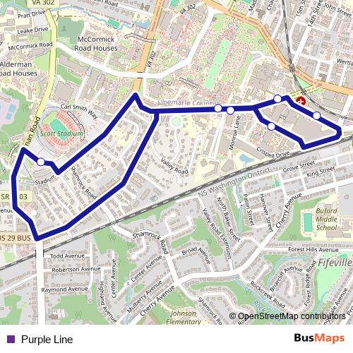 Purple Line bus Line Map
