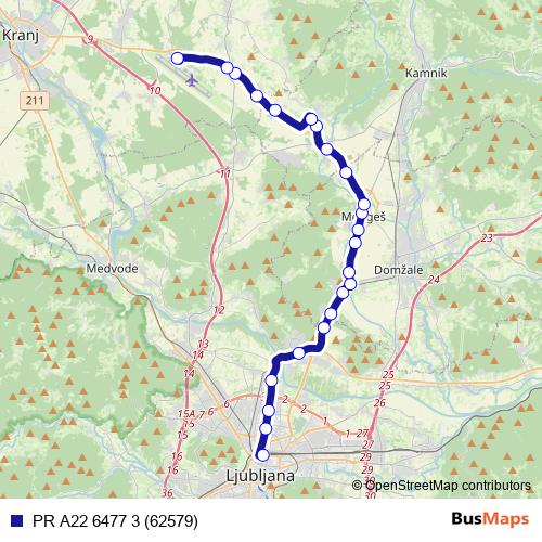 PR A22 6477 3 (62579) bus Line Map