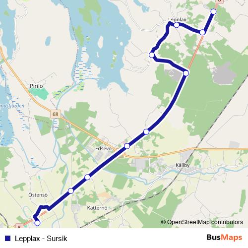 Lepplax - Sursik bus Line Map