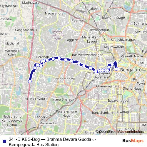 241-D KBS-Bdg bus Line Map