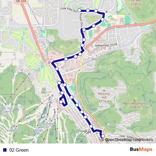 02 Green bus Line Map