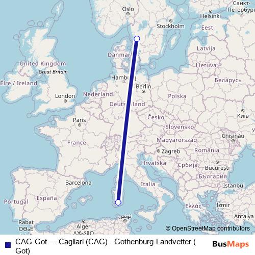 CAG-Got air Line Map