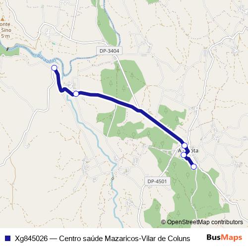 Xg845026 bus Line Map