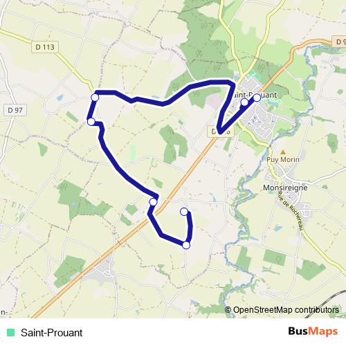 Saint-Prouant bus Line Map