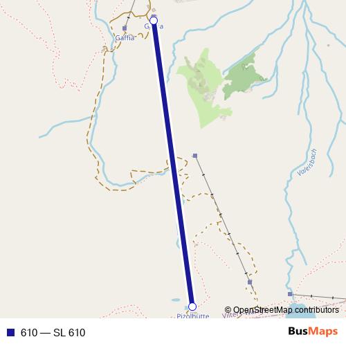 610 cable-car Line Map