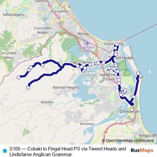 S100 bus Line Map