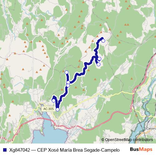 Xg847042 bus Line Map
