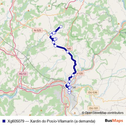 Xg605079 bus Line Map