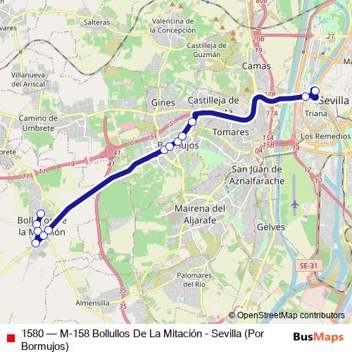 1580 bus Line Map