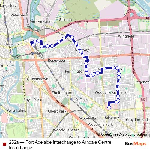 252a bus Line Map