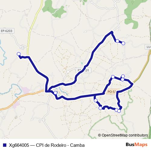 Xg664005 bus Line Map
