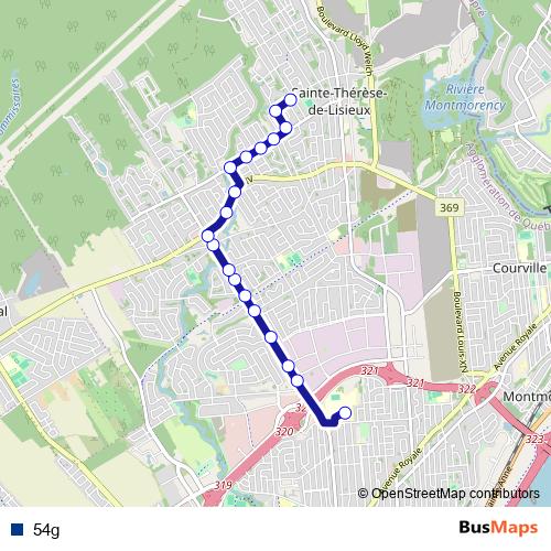 54g bus Line Map