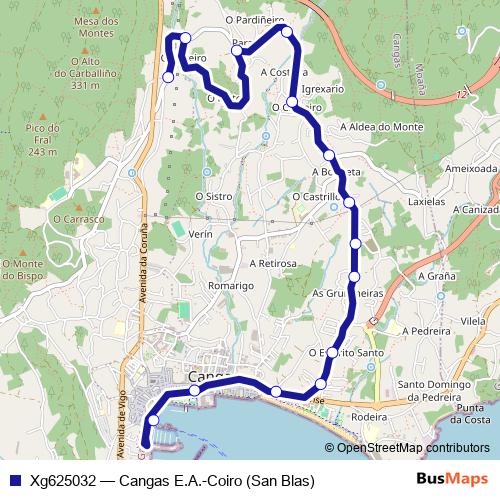 Xg625032 bus Line Map