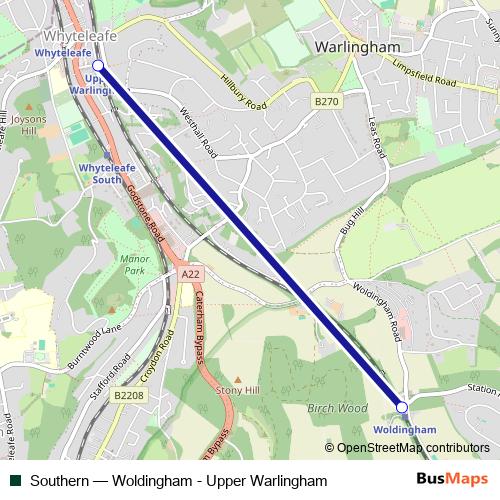Southern bus Line Map