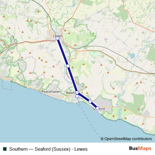 Southern bus Line Map