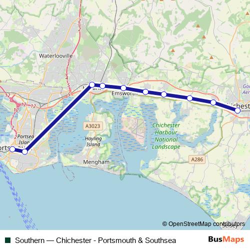 Southern bus Line Map