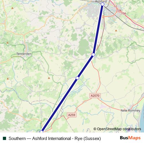 Southern bus Line Map