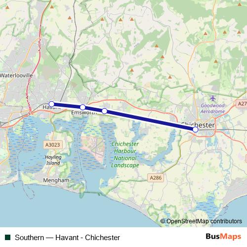 Southern bus Line Map