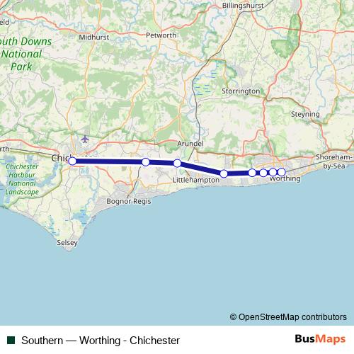 Southern bus Line Map