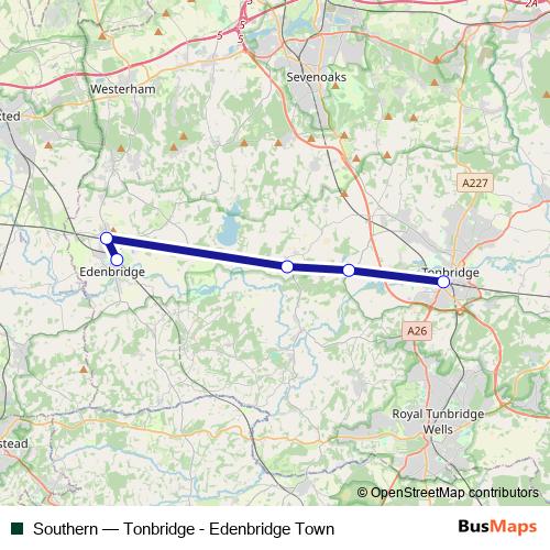 Southern bus Line Map
