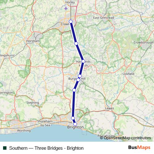 Southern bus Line Map