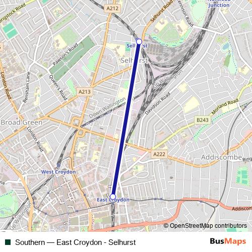 Southern bus Line Map