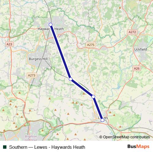 Southern bus Line Map