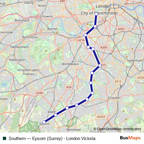 Southern bus Line Map