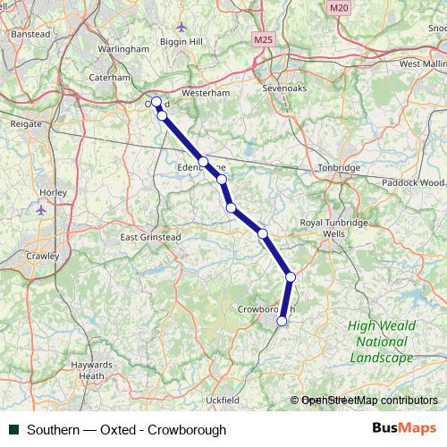 Southern bus Line Map