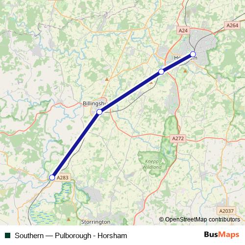 Southern bus Line Map