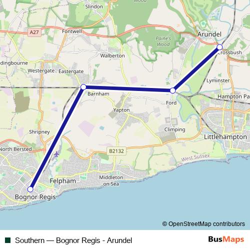Southern bus Line Map