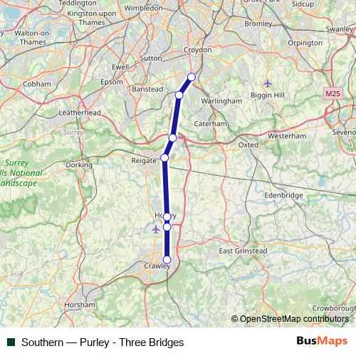 Southern bus Line Map