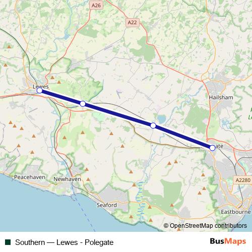 Southern bus Line Map