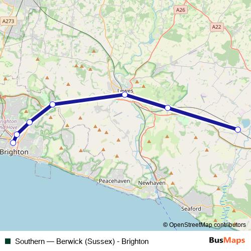 Southern bus Line Map