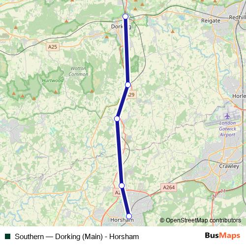 Southern bus Line Map